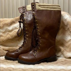 NWT Torrid Combat Sweater Boots size 12W